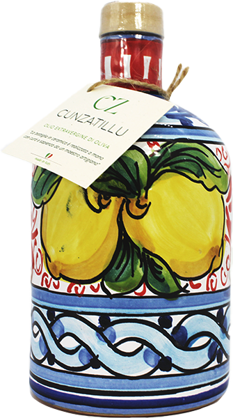 Tonda Iblea EVOO Ceramic Bottle, Cunzatillu