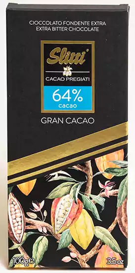 GranCacao Dark Chocolate 64%, Slitti