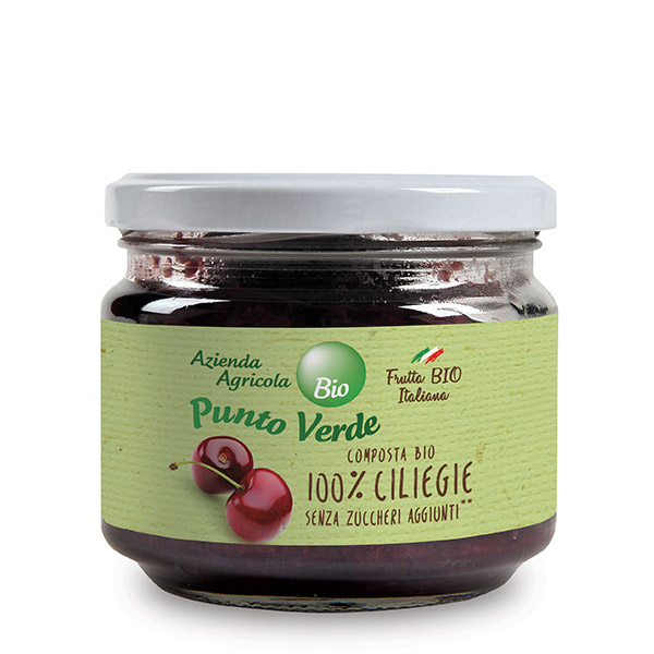 Organic Cherry Jam (No Sugar Added), Punto Verde