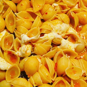 Nduja and mozzarella pasta