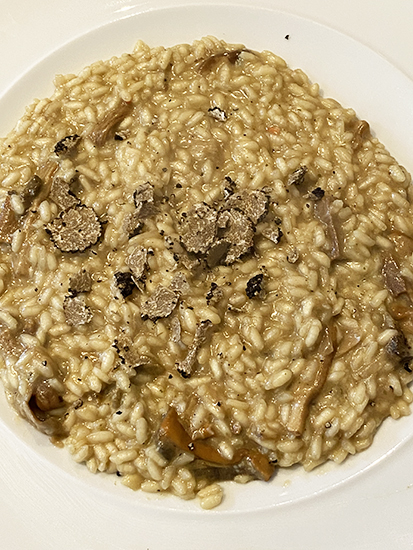 Porcini mushrooms, Castelmagno and Black Truffle Risotto 