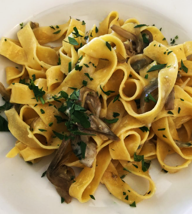 Tagliatelle ai carciofi (Tagliatelle with Artichokes)